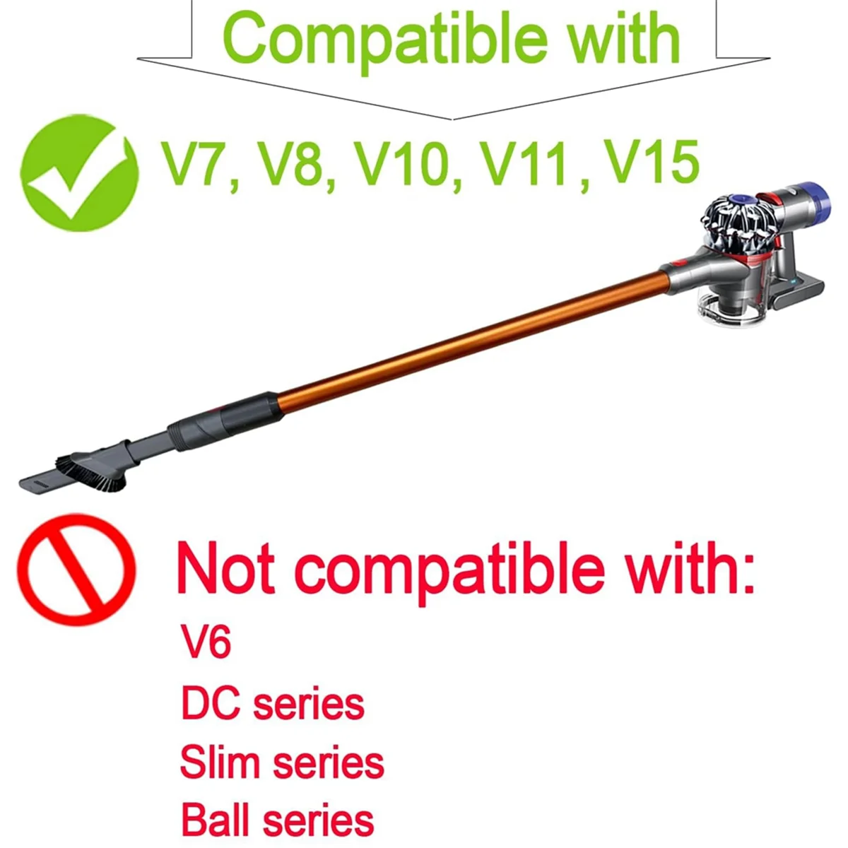 A20M Voor V7 V8 V10 V11 V12 V15 Combinatie Stofborstel & Smalle Spleet Hoek Spleetmondstuk Tool - Vacuüm Accessoires
