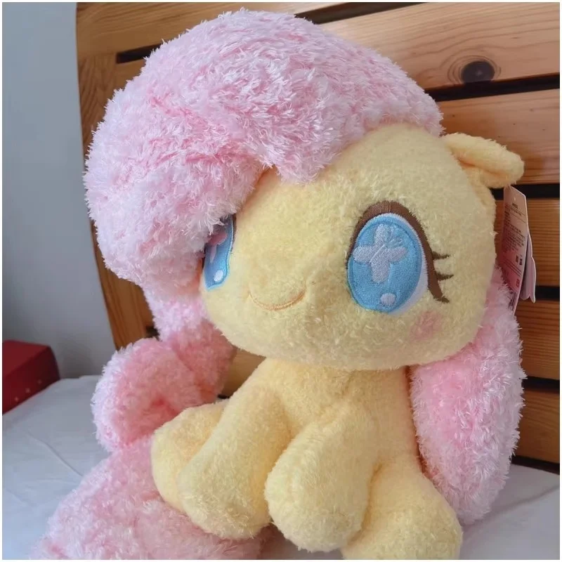 Nuevo genuino My Little Pony 2024 nuevos juguetes de muñecas sentadas Fluttershy Applejack Twilight Sparkle Pinkie Pie almohada suave modelo de regalo