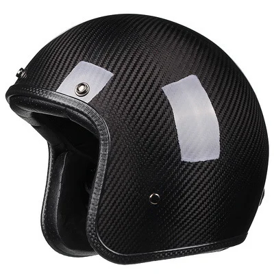 For Adults Japanese Style  Free gift Vintage Motocross Helmets Moto Bike DOT carbonfiber  Motorcycle Helmet 3/4 Open Half Face