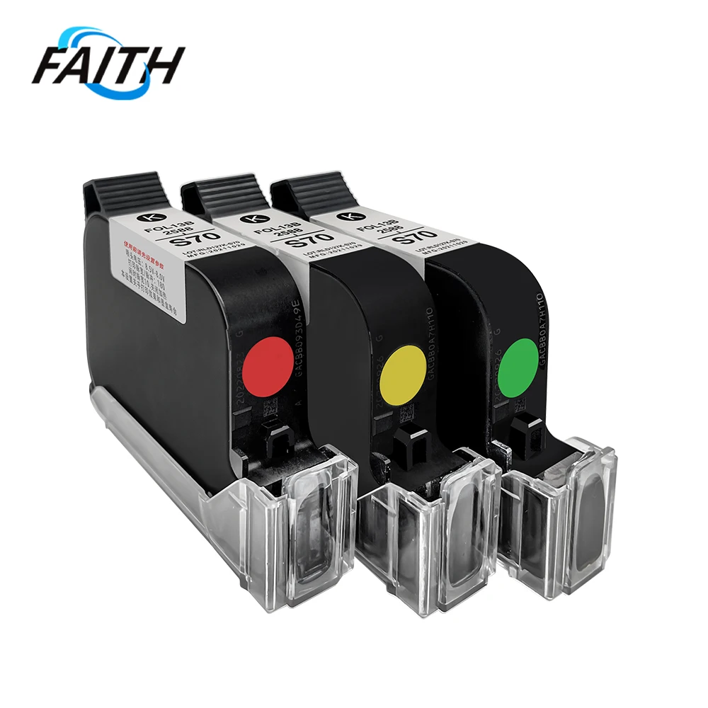 Faith S70 Ink Cartridge Fast Dry Printer Eco Solvent Printer 600DPI 2588 12.7mm Inkjet Printer Ink Cartridge