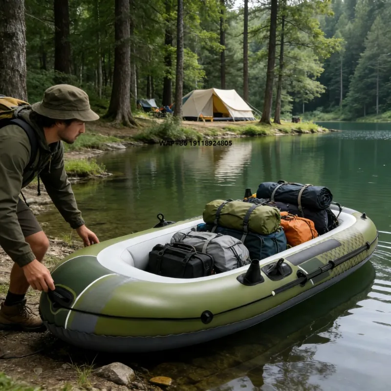 Multi-Function Inflatable Sport Boat, Convertible Kayak/Rowboat/ Motor Boat for Versatile Water Activities