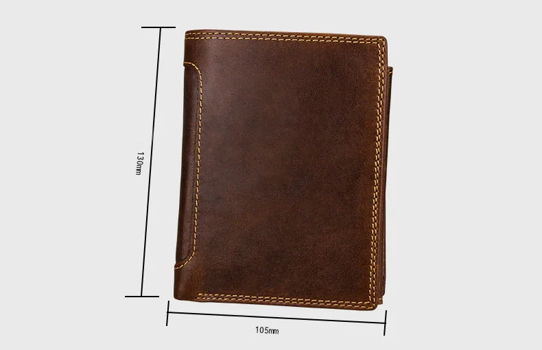 Name Angepasst Männer RFID Brieftaschen Hohe Qualität Echtes Leder Retro Männlichen Münzfach Karte Halter Geld Tasche Männer Geldbörsen Für Geschenk – Detail 8
