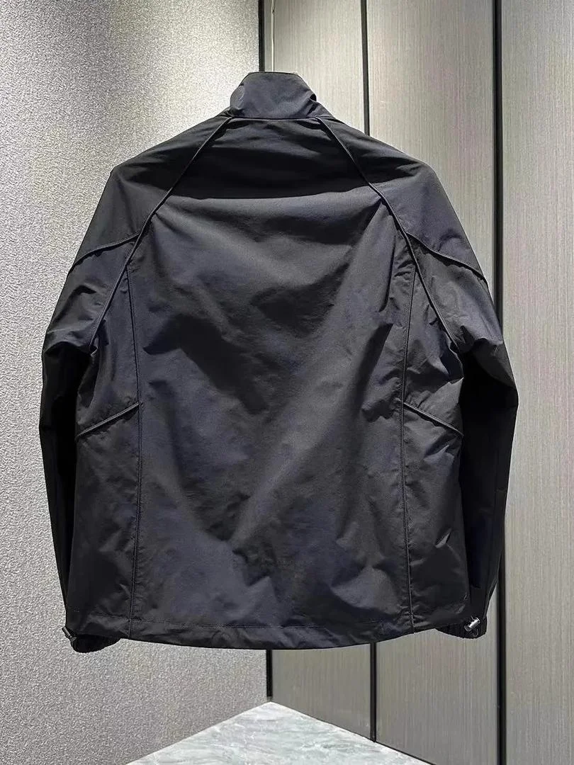 

Men's Faion Outdoor Workwear Jaet Stand Collar Zipper Closure Long Sve Polyester Fiber Youth ular Sle Autumn Oute...