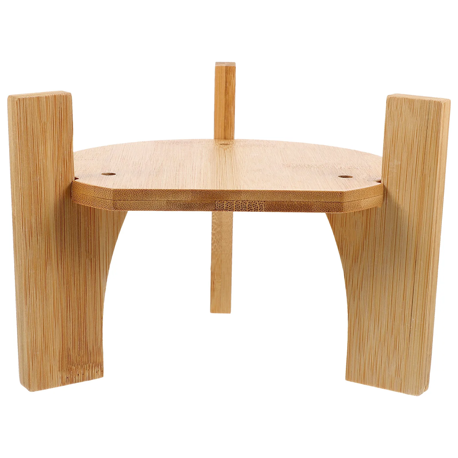 

Wood Drink Dispenser Stand Beverage Bottle Holder Sturdy Base Elegant Design Indoor Water Jug Wooden Display Plant Vase Pedestal