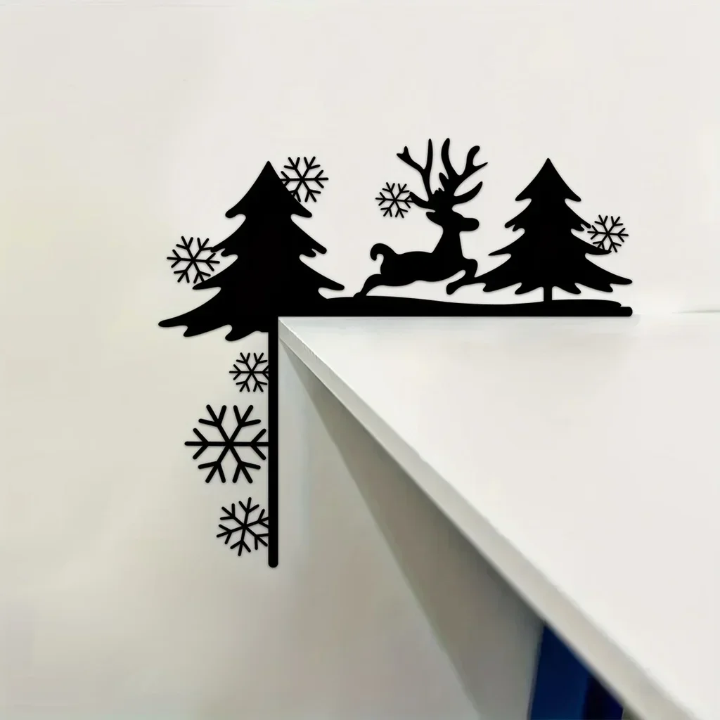 

CIFBUY Decoration Creative Silhouette Home Decorative Wall Stickers Door Corner Decoration Door Frame Corner Decor Iron Art Wal