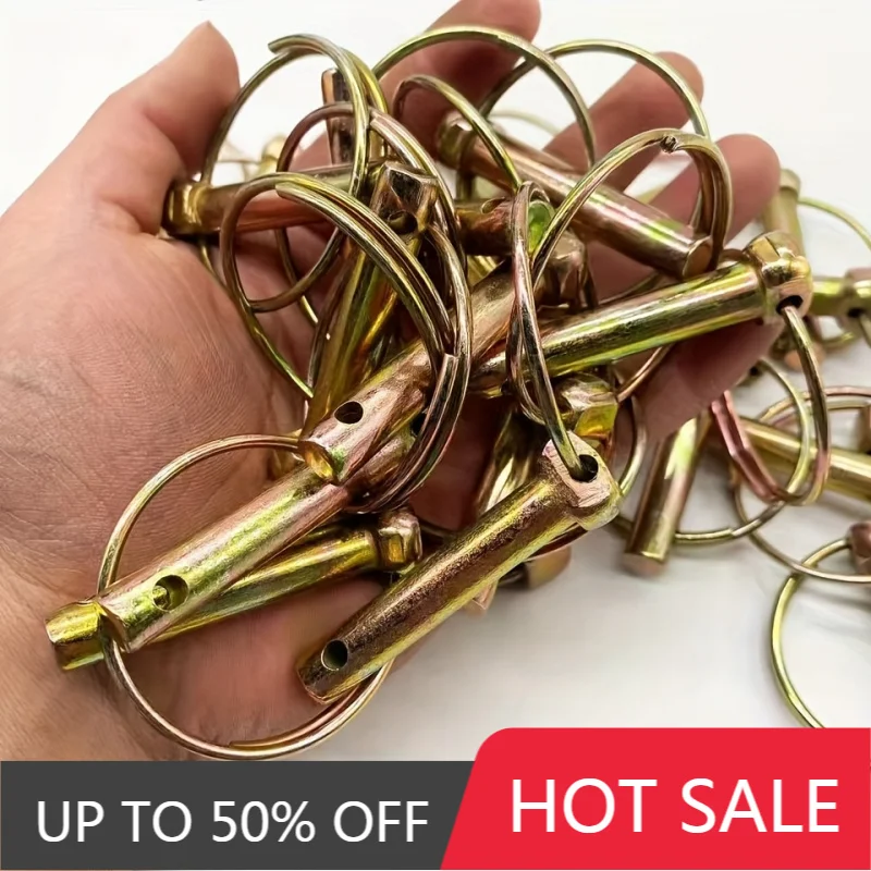 Anti-Loss Lock Pins For Tractors Heavy-Duty O-Ring Safety Pin Agricultural Vehicles Suspension Systems Safety Pin With Open End