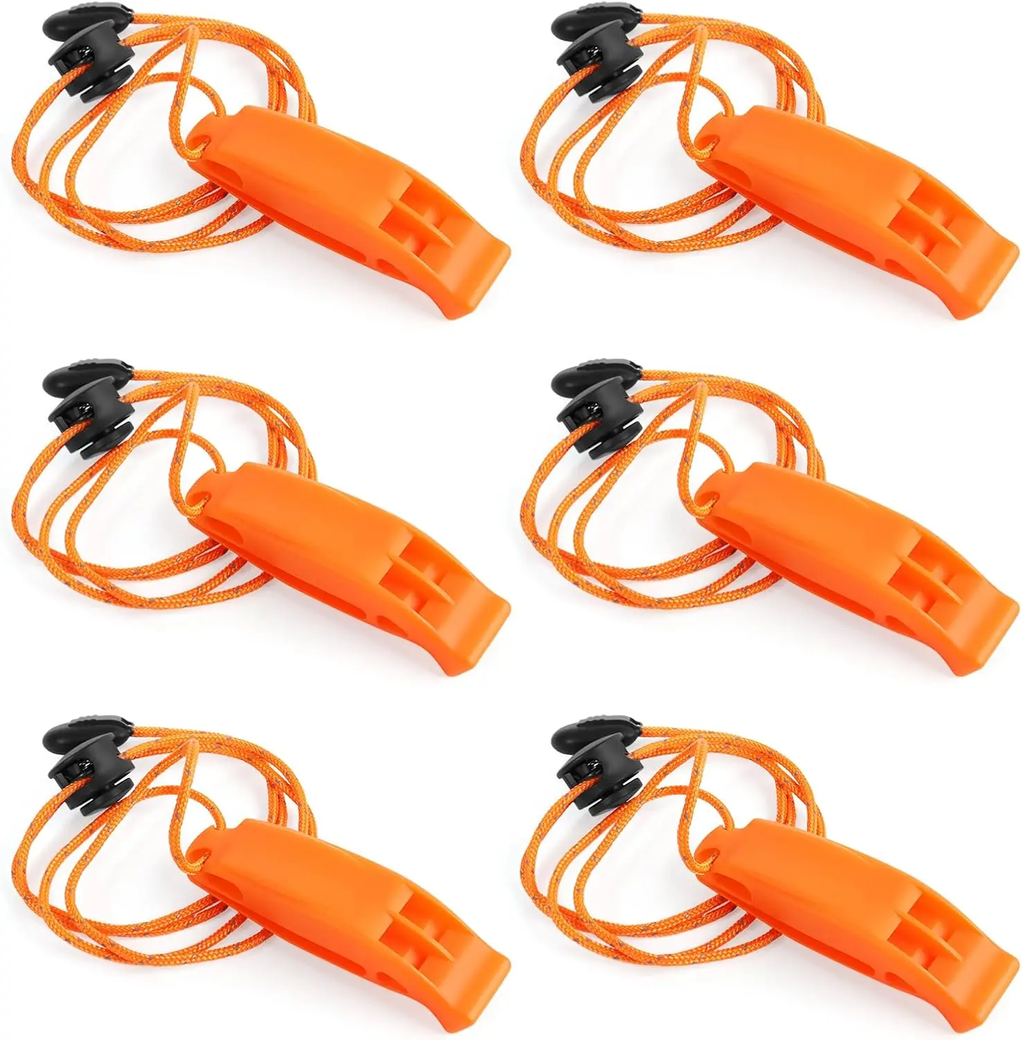 1-10pcs Emergency Whistle Super Loud Floating Water Rescue Signal with Reflective Lanyard for Boating Kayak Life Jacket Survival