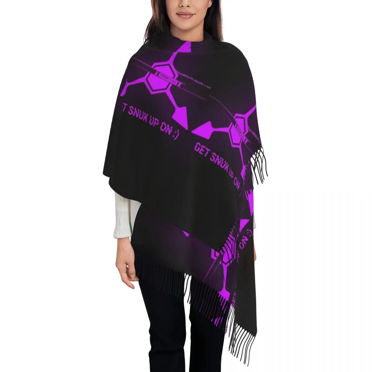 Outdoor Scarf Winter Robot Murder Drones V Uzi Shawls Wrpas Graphic Bufanda Mujer Female Retro Scarves Wraps