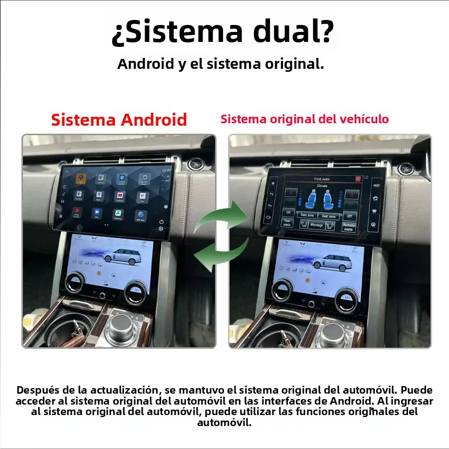 Para pantalla Carplay de 13.3 pulgadas 2013-2017 Land Rover Vogue/L405 Radio Android Reproductor Multimedia panel de aire acondicionado Bosch/Harman 4