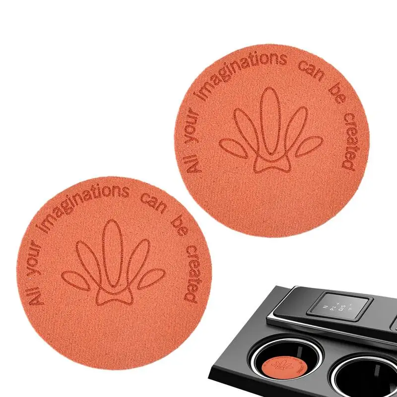 

Car Coasters Cup Mats Non-Slip Drink Coaster Heat Resistant Reusable Anti-Scratch Auto Cup Mats For Cars Trucks SUVs Offices Bar