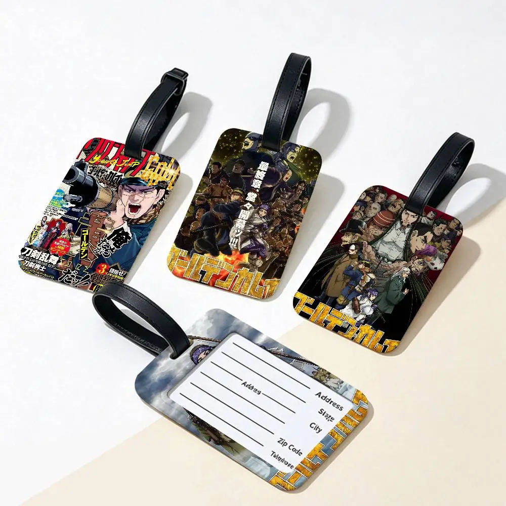 G-Golden K-Kamuy ANIME PVC Anti lost Luggage Identifier Tag Removable Information Card Holder Travel Baggage Tag