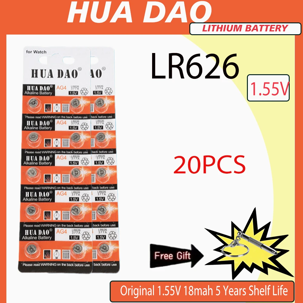 2-30PCS High Capacity SR626SW AG4 Alkaline Battery LR626 377A V377 1.5V Watch Button Cell Batteries for Mini Flashlight Toy