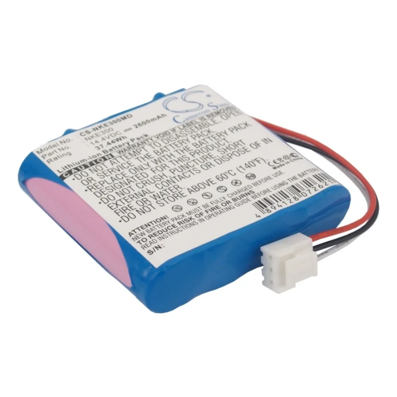 Li-ion Medical Battery for Nihon Kohden, 14.4V, 2600mAh, Compatible Models: Edan SE-300A, Edan SE-300B