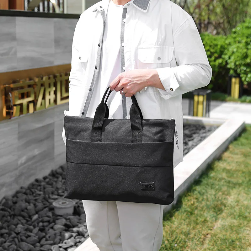 حقيبة كمبيوتر محمول مقاس 14 بوصة، خفيفة الوزن، سعة كبيرة، مقصورات متعددة، مناسبة للرجال والنساء، حقيبة حمل الأعمال #6