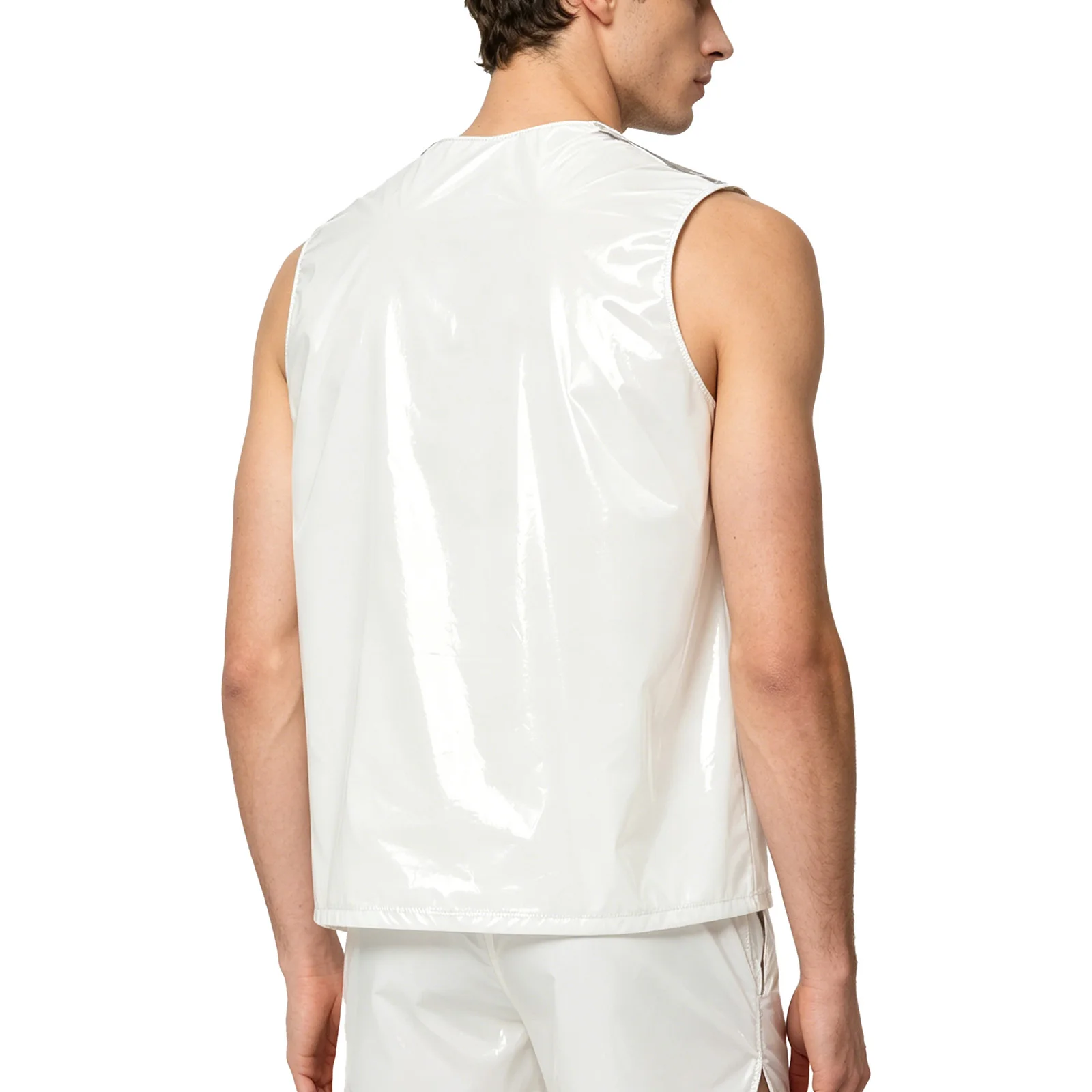 Men Hand Post Surgery Adaptive Clothing Waterproof Easy-to-wear Tear-away Buttons Vest Tank Top Swimwear Beachwear Sportswear