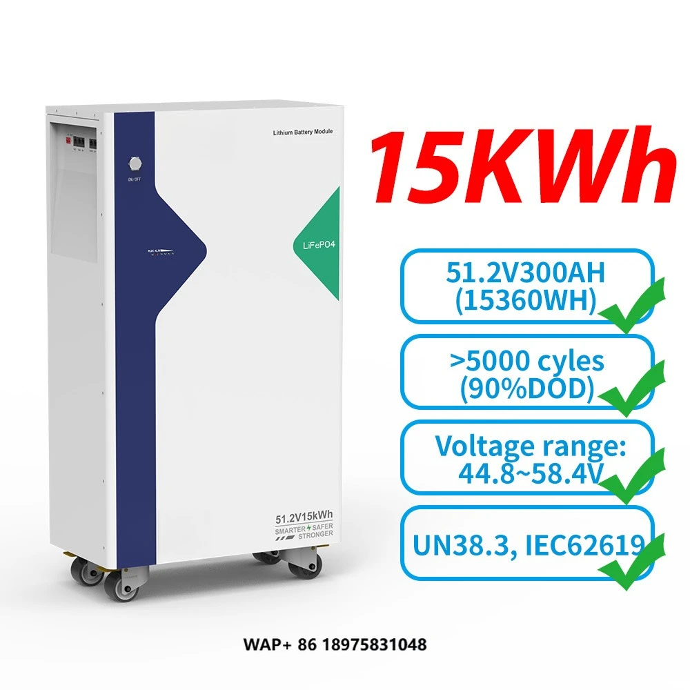 48V Solar Lithium Battery Pack: 280Ah/300Ah, 10 - 15KWh, 12KW Output, AC 220V/380V - Solar Energy System Ready