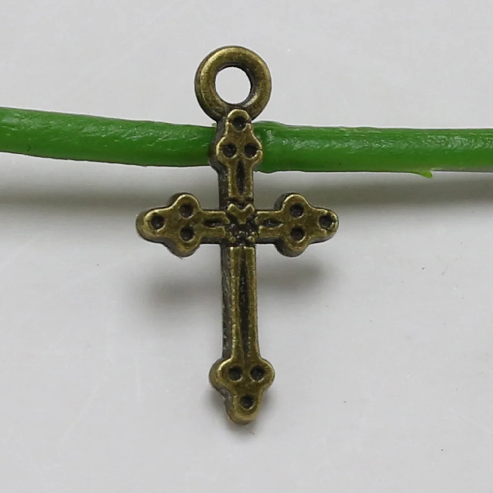 

10 шт., подвески в форме креста из сплава, бронза, ювелирные изделия «сделай сам», ожерелье, браслет, аксессуары для рукоделия, подвеска из сплава, подвеска