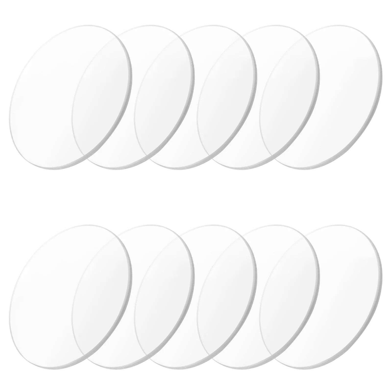 

10Pcs Acrylic Magnifier Lens Double Convex Optical Lens Set for Detailed Observation Crafting Physics Experiment