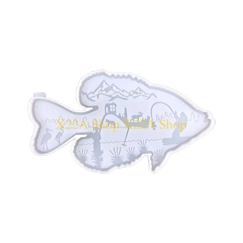 Unique Father's Day Fishing Pendant Drop Mold Diy Fish Ornaments Wall Pendant Mold