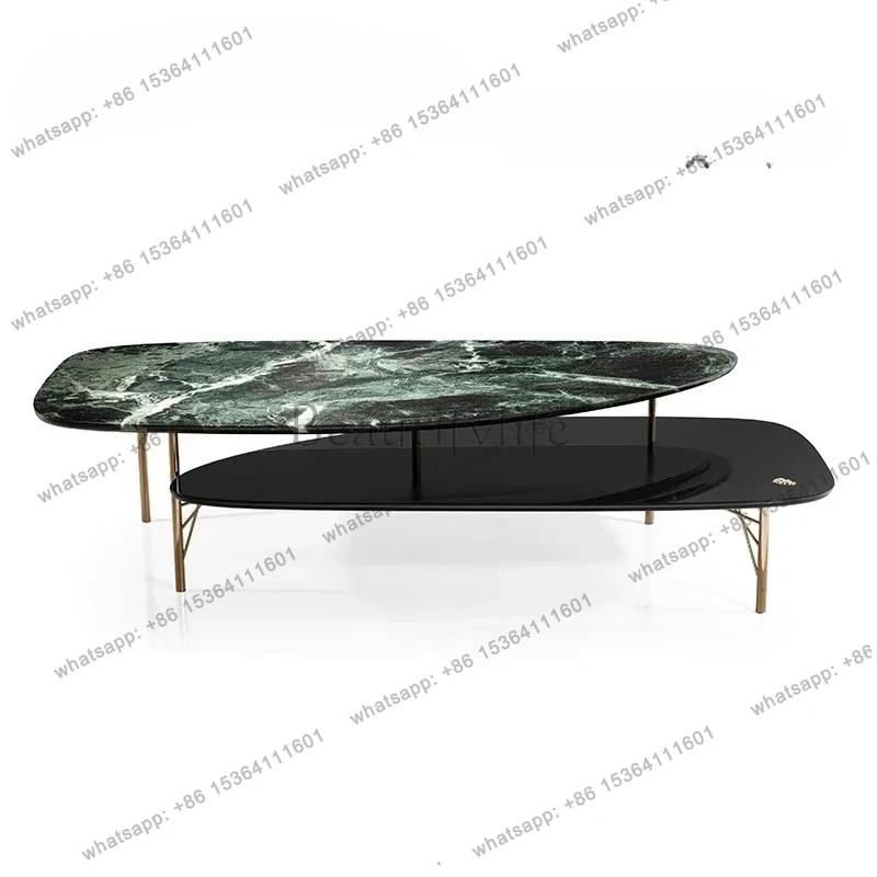 

LJYFTavolino da caffè creativo di design postmoderno di lusso leggero a forma speciale, mobili da soggiorno in pietra verde