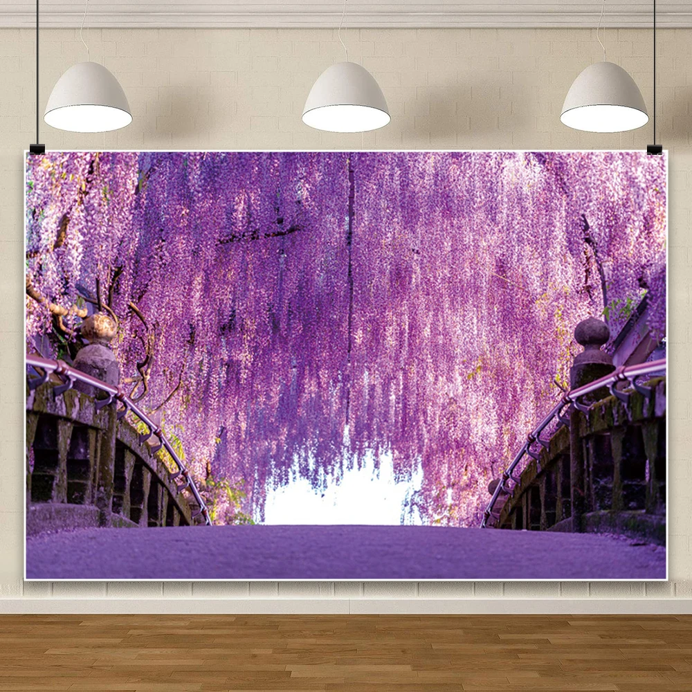 الربيع بارك زهر الكرز التصوير خلفية شجرة وردية الزفاف الاطفال خلفية غرفة ديكور قماش فوتوكول كابينة تصوير الدعائم