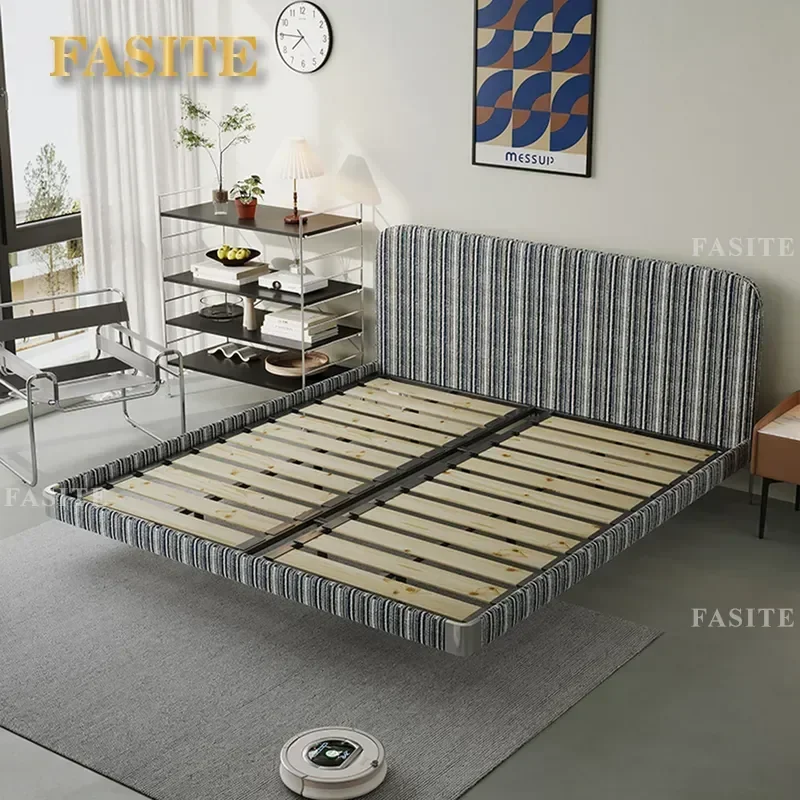 For Small Apartment Space Saving Suspended Bed Carbon Steel Frame Modern Simple Soft Bunk Bed Eco Friendly Zero Formaldehyde