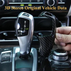 Car Carbon Fiber Moulding Shift Gear Knob Cover For BMW E60 (2008-2010) E70 E71 (2008-2013) X5 X6 Auto Interior Accessories