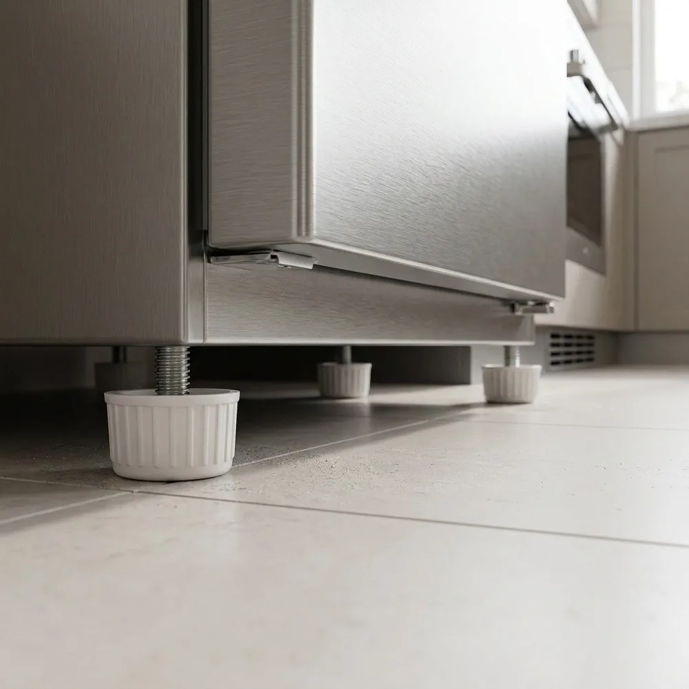Adjustable Height Fridge Bottom Stand Set 4PCS for Leveling Refrigerators Freezers Tables Chairs on Uneven Floors