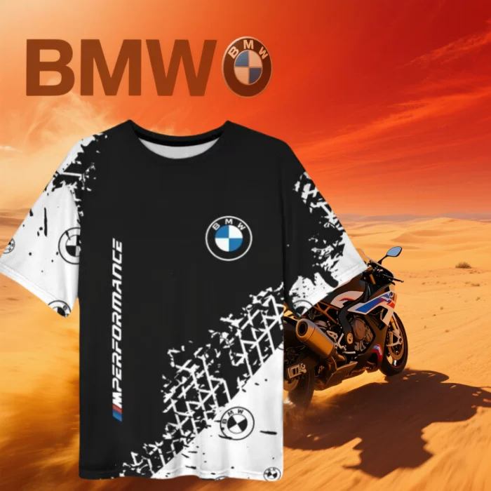 

BMW Fashion Men's Quick-drying T-shirt 25 Summer Short-sleeved Motorcycle Racing Hot-selling Comfortable Casual Loose Breathable