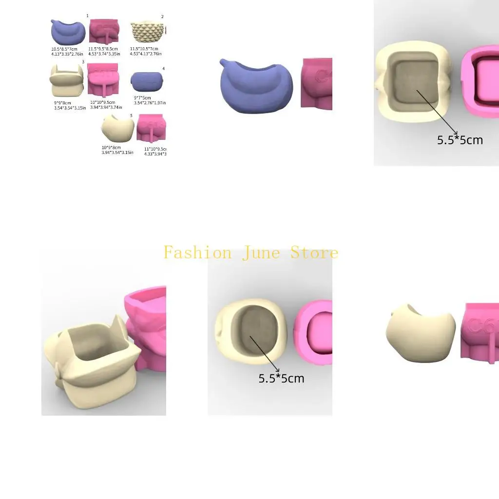 

N5KA силиконовая форма в форме фруктов, цветочные горшки, формы для сочных растений, сделай сам, ремесленная смола