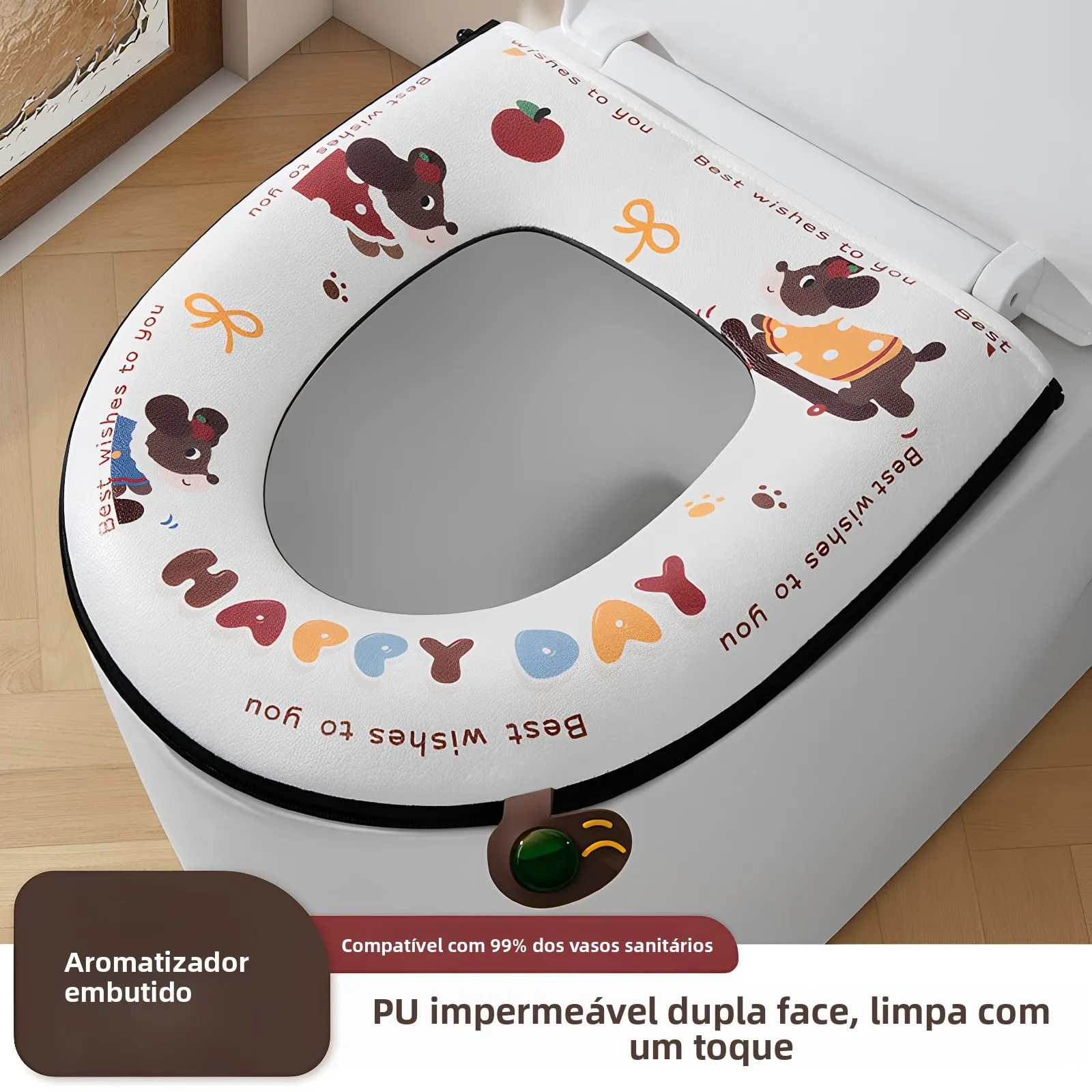 両面防水トイレシートクッション四季通用新型2026夏ノーウォッシュトイレマットリングセットジッパースタイル