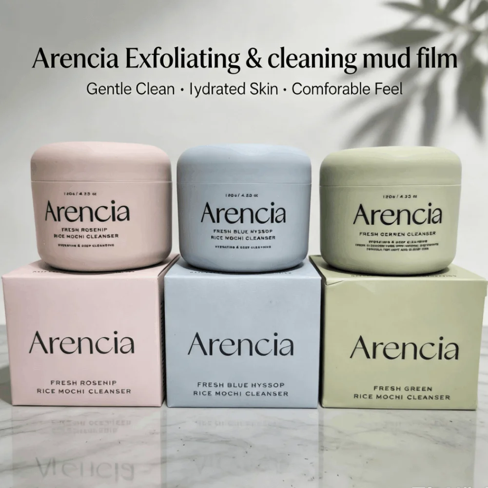 Arencia Fresh Green Rice Mochi Cleanser Deep Pore Cleanser Emulsify Makeup & Control Excess Oil Gentle Facial Wash Skincare