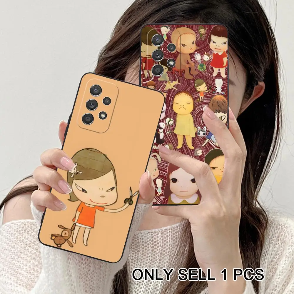 Anime Yoshitomo Nara Phone Case for Samsung Galaxy A57 56 55 54 53 52 51 37 36 35 34 33 32 31 5G Soft TPU Shockproof Cover