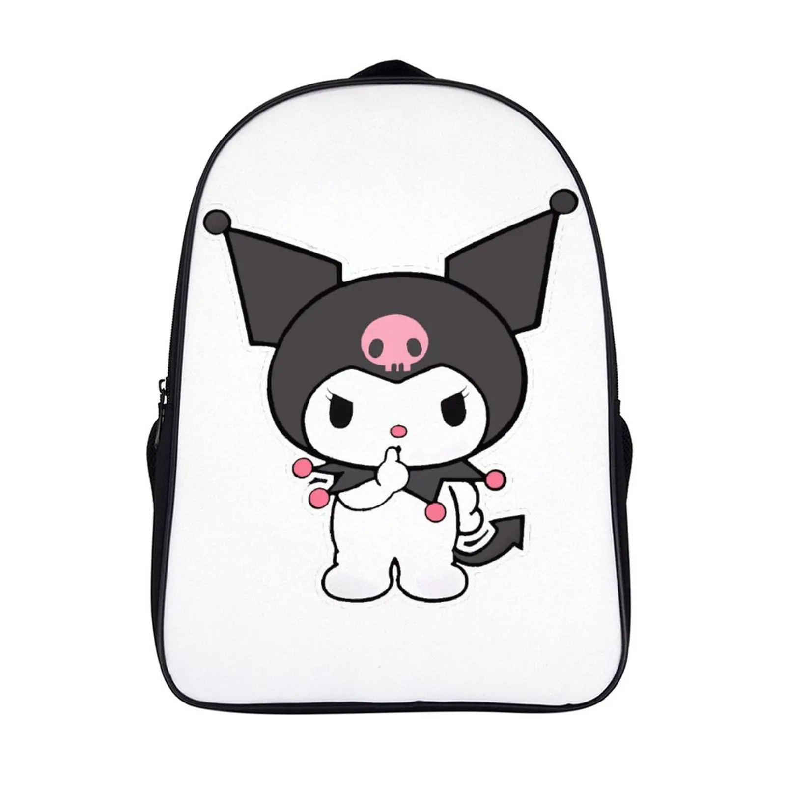 

Fashion Student's Backpack Cartoon Sanrio Kuromi School Bag 16 Inch 2 Compartment Backpack Student Schoolbag