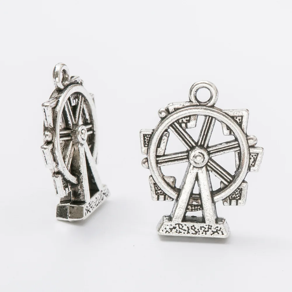 

100 шт./лот, аксессуары для украшений своими руками, подвески из сплава в форме ветряной мельницы в ретро-стиле для браслетов и телефонов