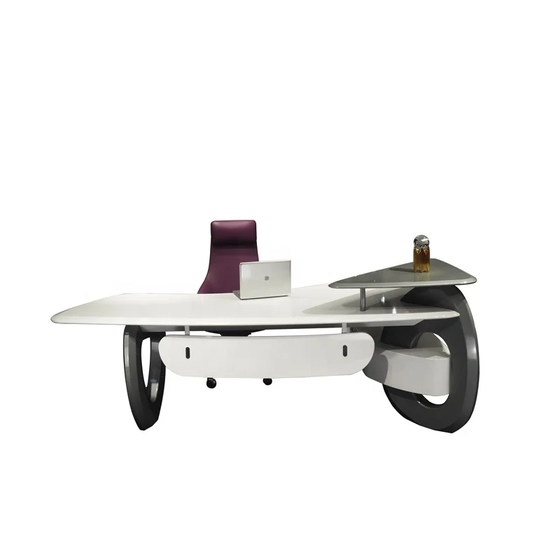 Special-shaped Luxury Design Modern Modular Desk Magic Modeling Arc Molding Customized Executive Office Building Table