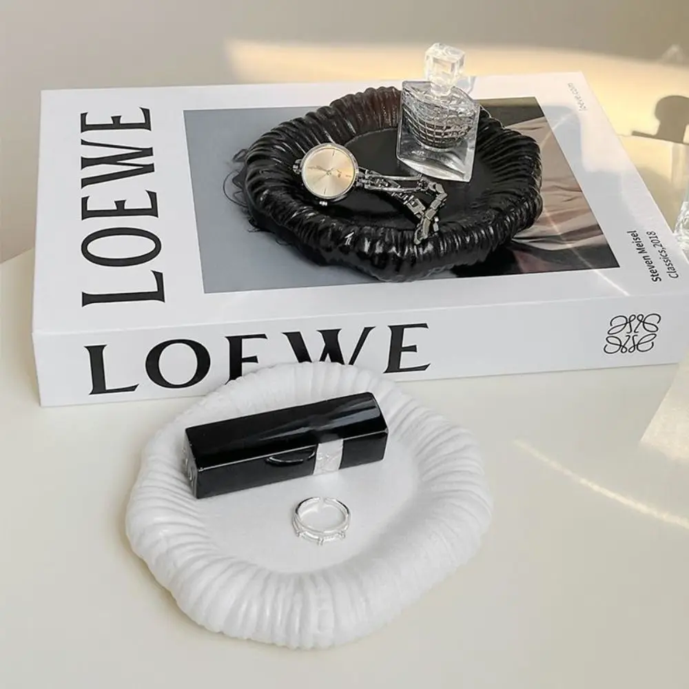 

Ceramic Jewelry Storage Tray Irregular Creative Jewelry Display Rack Multi-Function Artistic Storage Plate Snack