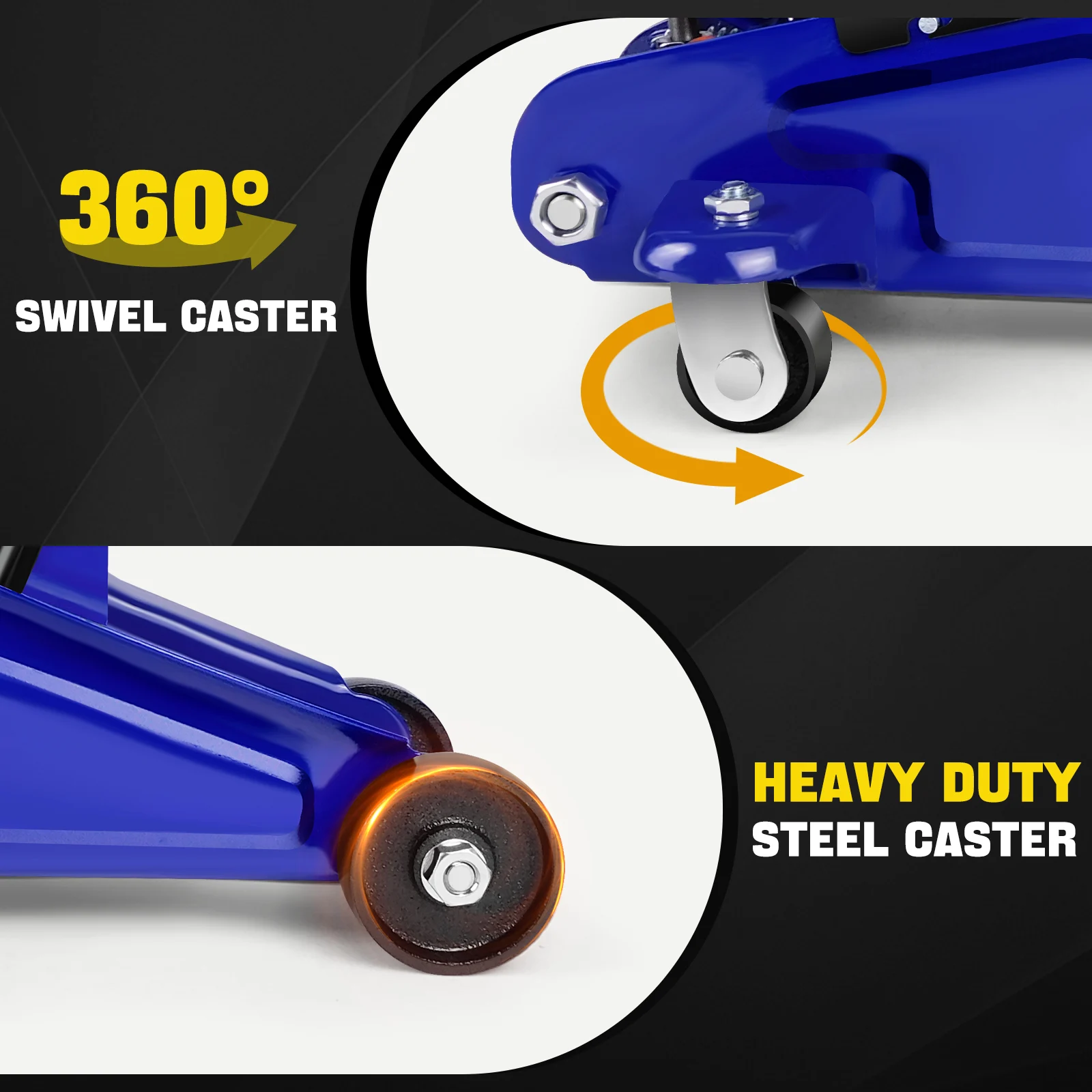 BRIEFNESS 2T مقبس عربة أرضية هيدروليكي مع صندوق وإطار محور 3T 2 قطعة أدوات رفع السيارة الفولاذية لإصلاح ورشة المرآب