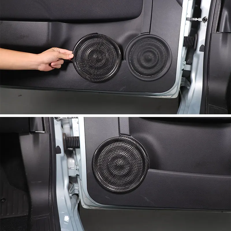 

Suetlcoity для Fiat 500 16-25, настоящее углеродное волокно, автомобильный звуковой сигнал на переднюю дверь, звук, крышка громкоговорителя, отделка интерьера, автомобильные аксессуары