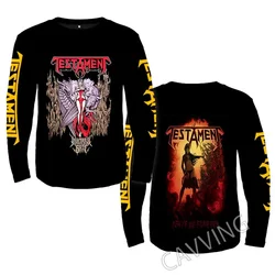 New Fashion Printed Testament Band Rock  Crewneck Sweatshirt Gothic Top Harajuku Cotton Unisex Clothing Men Clothing J2