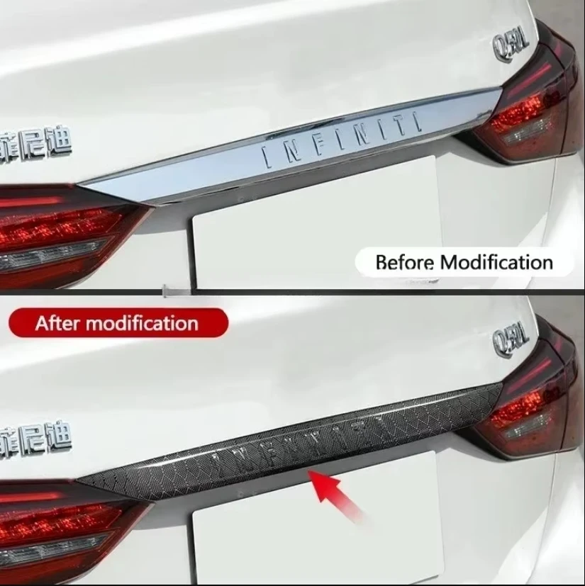 

Car Interior Accessories Carbon Fiber Rear Trunk Bar for Infiniti Q50 Car Accessories Car Interior Trim