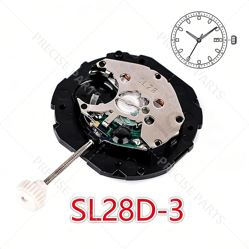 NEW China Sunon SL28-3 Quartz Movement Replacement Three Hands Calendar Date A Cheap Alternative To 2115 Movement Watch Repair