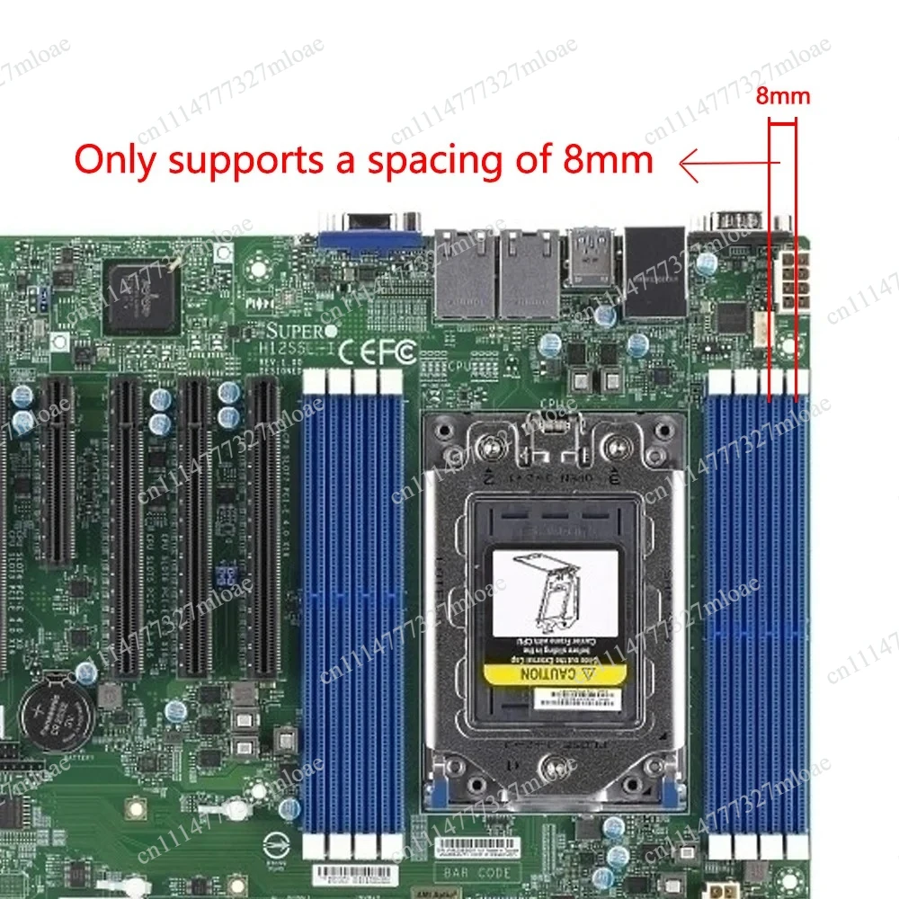 B-MRCOV-SR Server Memory Water Block Use for DDR4 DDR5 Dual or 4 Channel 2pcs 4pcs RAM Silver Copper Radiator