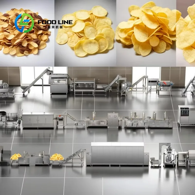 Customize Fully Automatic Industrial Frying Potato French Fries Production Line Fried Potato Chips Processing Machine