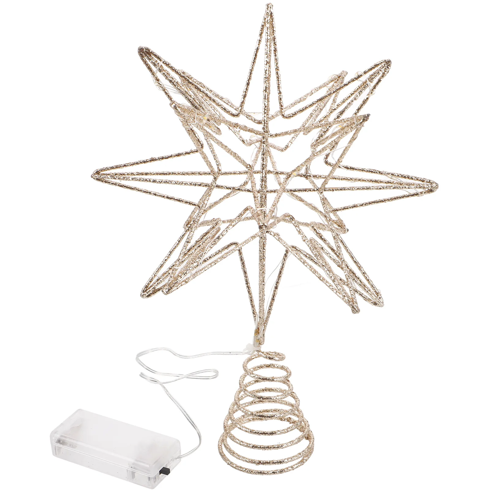 

Christmas Tree Star Topper 11 Inch Metal Sparkling LED Lights Large Glitter Xmas Holiday Decoration Sparkling Star Tree Topper