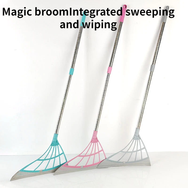 1pc Magic Broom Rubber Strip Broom Silicone Sweep Cleaning Floor Wiper Silicone Broom Domestic Toilet Lazy Broom for Restaurants