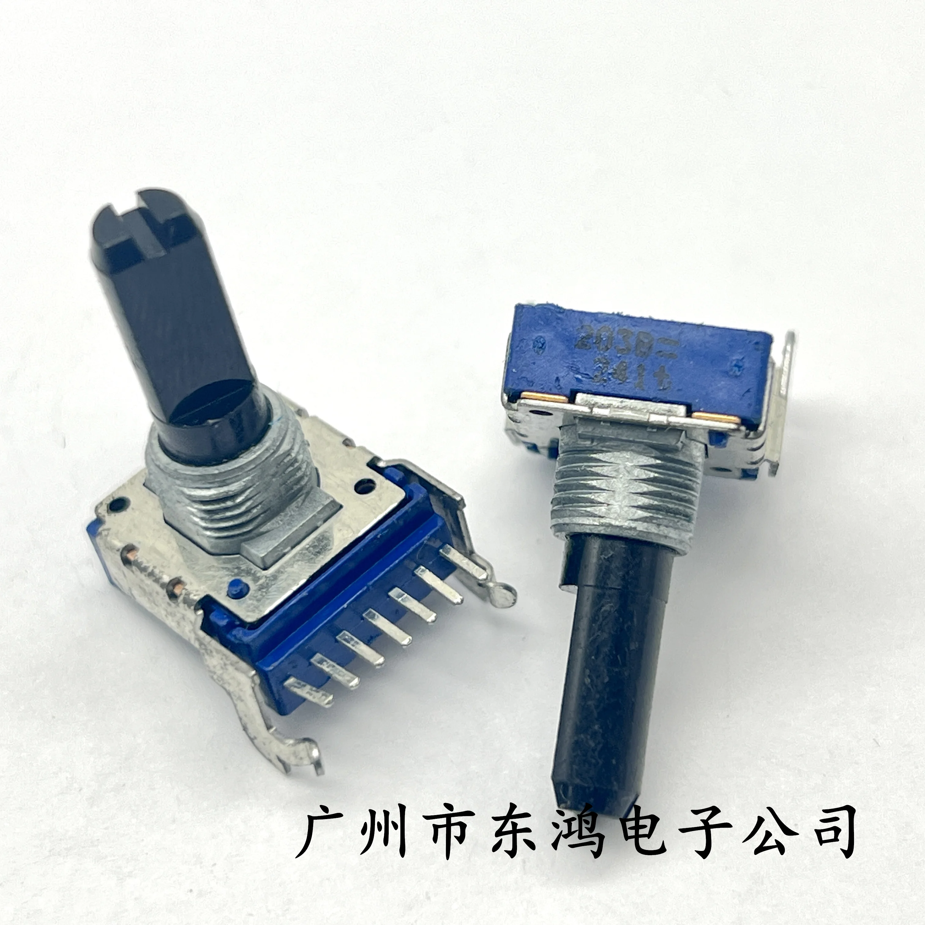 1 PCS RK14 potentiometer with 7 legs and bracket B20K axis length 20mm with midpoint positioning