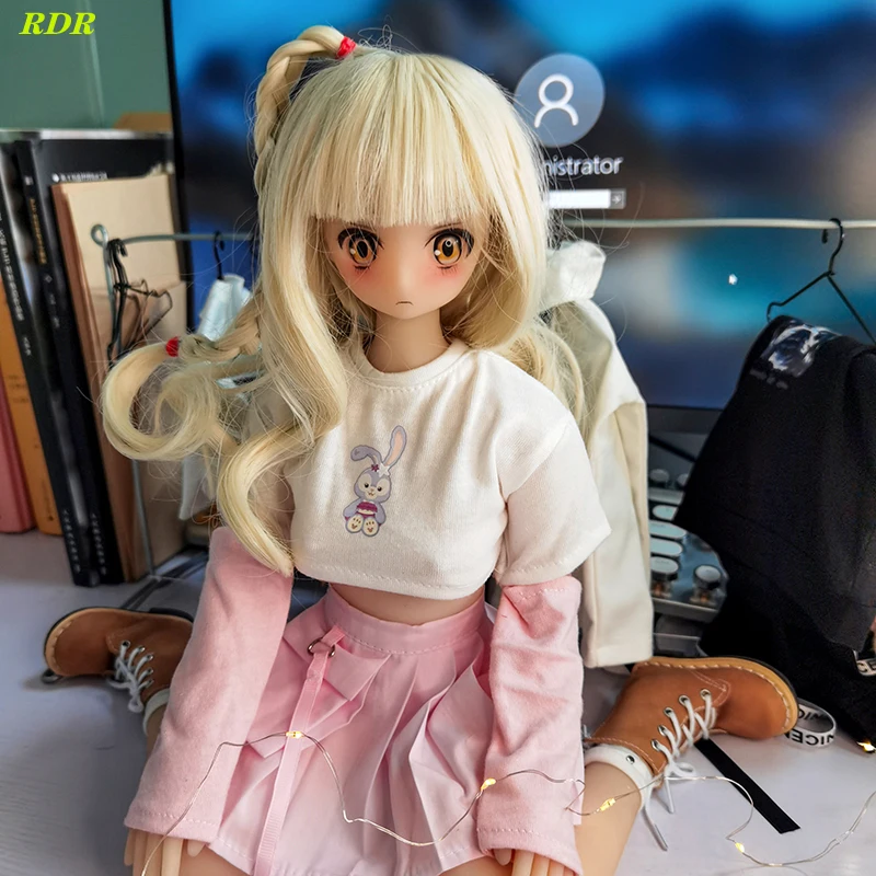 RDR 40CM Cartoon Action Figure Doll Japanese Anime Style Digital 2d Doll Wig Doll