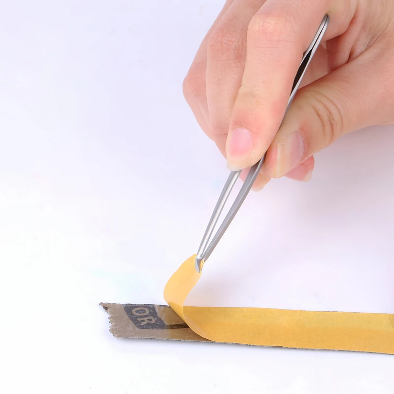 STALEKS TEDF-10-1 High-präzision Edelstahl Gebogene Pinzette Nagel Sand Streifen Werkzeuge Pfropfen Wimpern Verlängerung Werkzeuge – Detail 1
