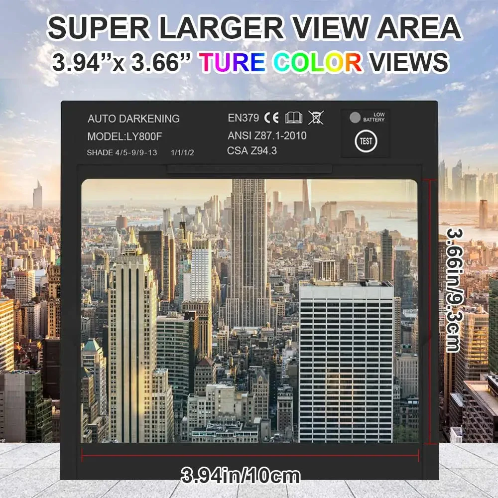 Hitbox Schweiß helm Maske Farbe Auto schnell Verdunkelung Schweiß helm Super Groß ansicht Helm für Mig Tig Lichtbogens chweiß maschine